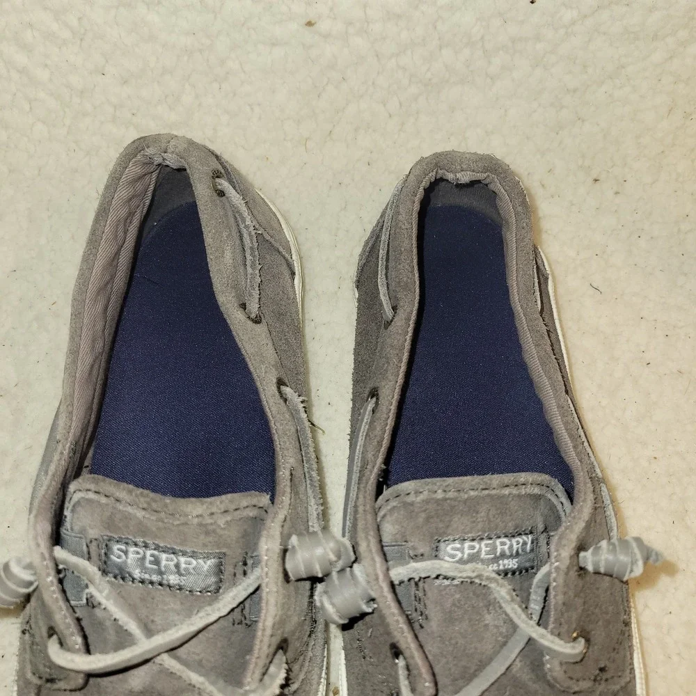 Sperry Top-Sider Gray‎ Crest Boat Canvas Deck Shoes  Womens Size 7.5